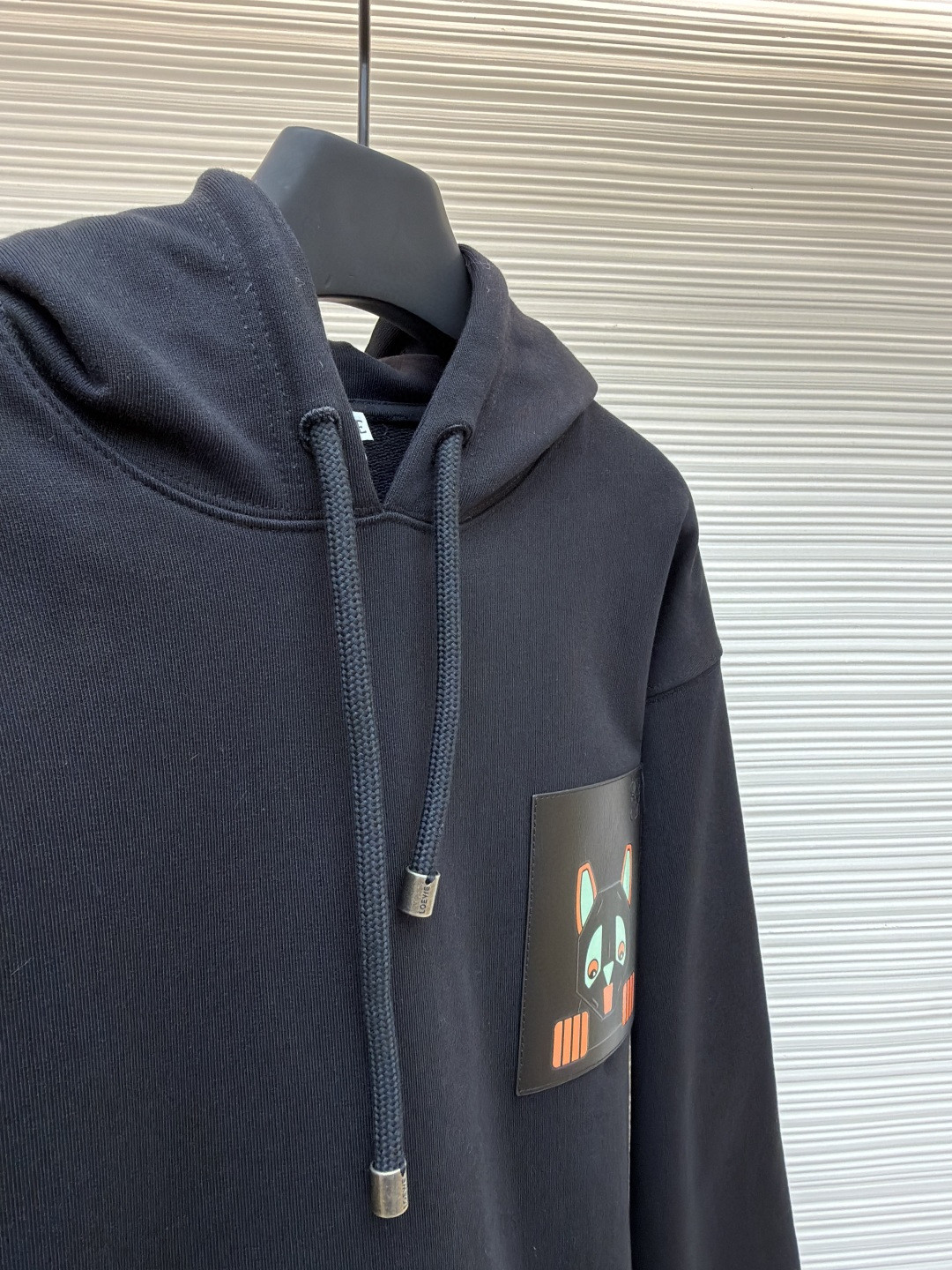 LOEWE 罗意威 怪趣小猫压印连帽卫衣 外套 长袖 黑色 A7 H526Y25J39-1100