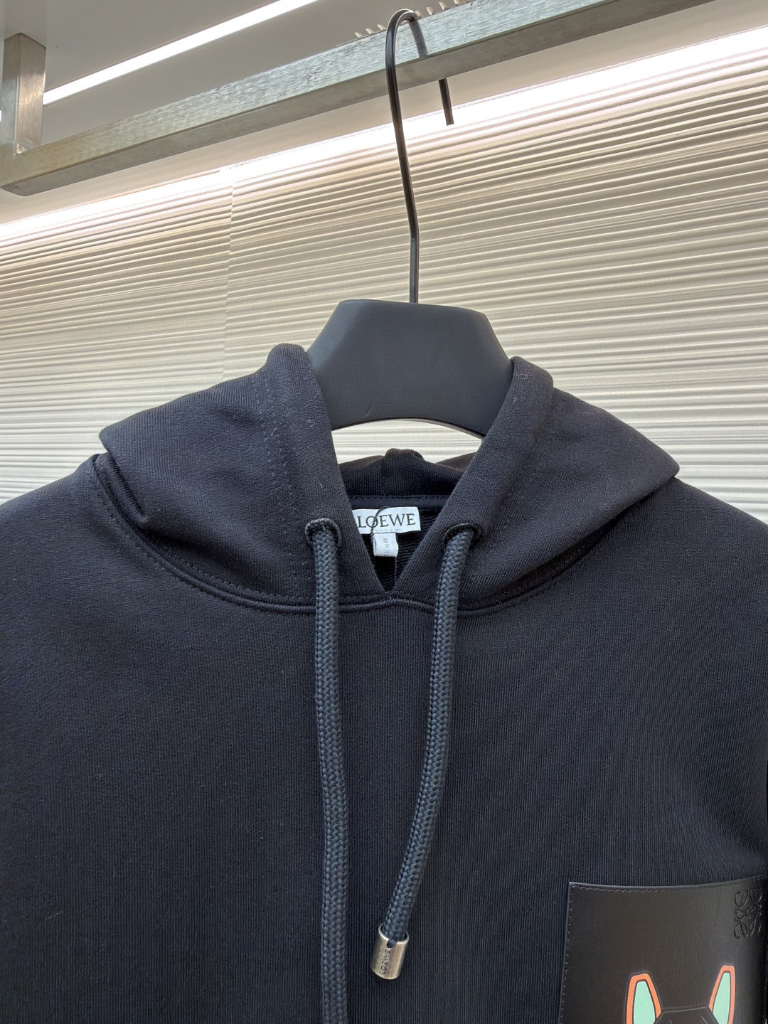 LOEWE 罗意威 怪趣小猫压印连帽卫衣 外套 长袖 黑色 A7 H526Y25J39-1100