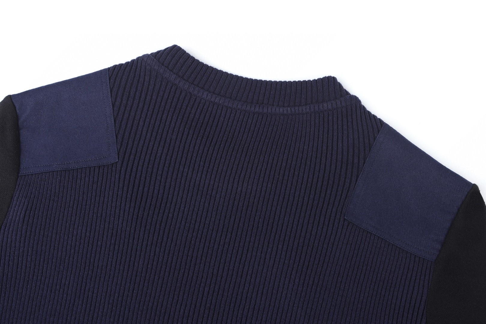 Loewe 罗意威 棉质混纺拼色毛衣 针织衫 外套 长袖 秋冬 黑色 B0 H526Y23X95-6817