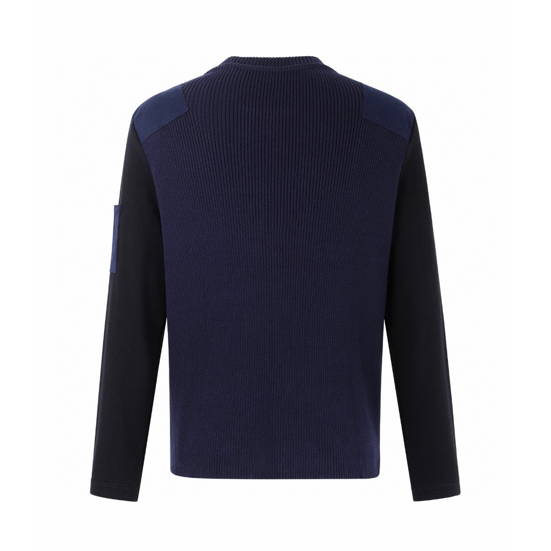 Loewe 罗意威 棉质混纺拼色毛衣 针织衫 外套 长袖 秋冬 黑色 B0 H526Y23X95-6817