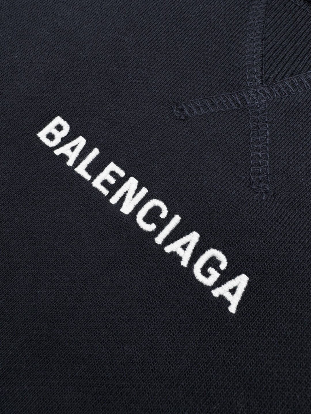 Balenciaga 巴黎世家 衬衫领卫衣 外套 长袖 黑色 A7 850363TTVJ21569