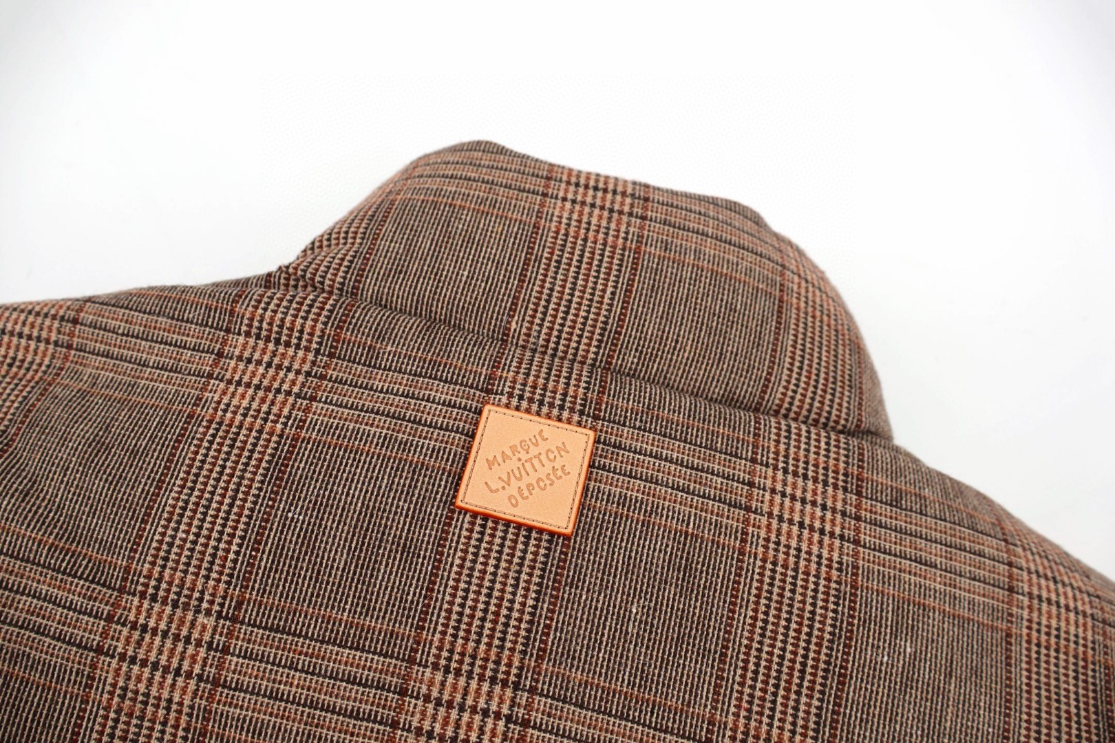 LOUIS VUITTON 路易威登 格纹立领棉服 外套 保暖 长袖 驼色 C5 1AJBDB