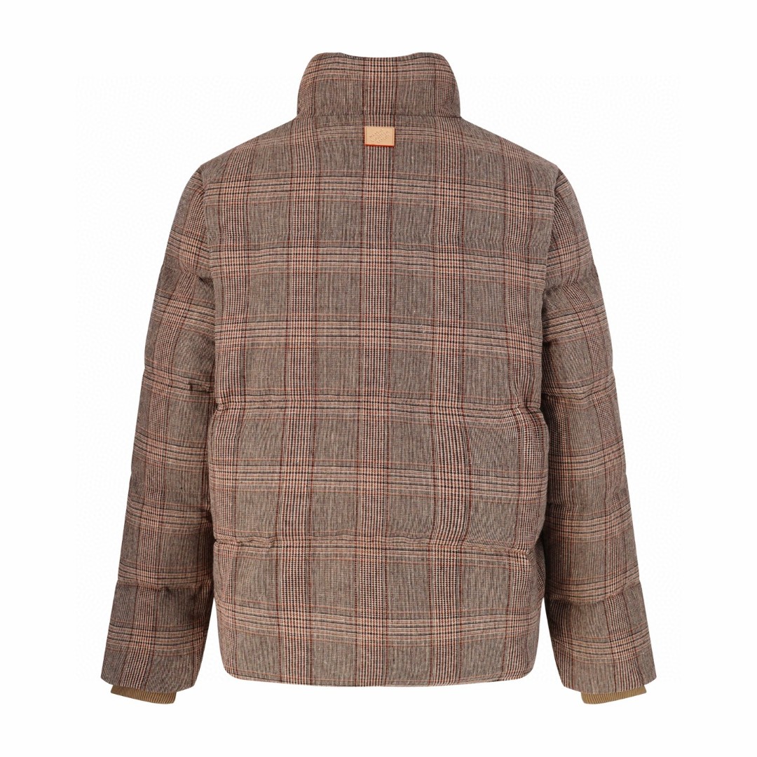 LOUIS VUITTON 路易威登 格纹立领棉服 外套 保暖 长袖 驼色 C5 1AJBDB