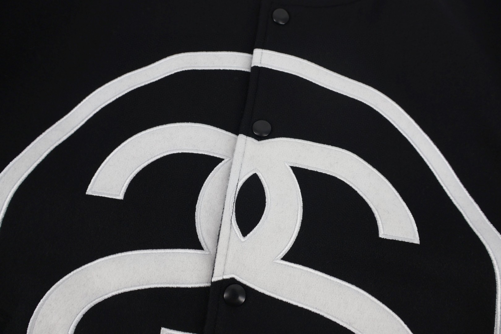 Stussy 斯图西 双S大logo棒球服 夹克 外套 长袖 黑色 B5 115710