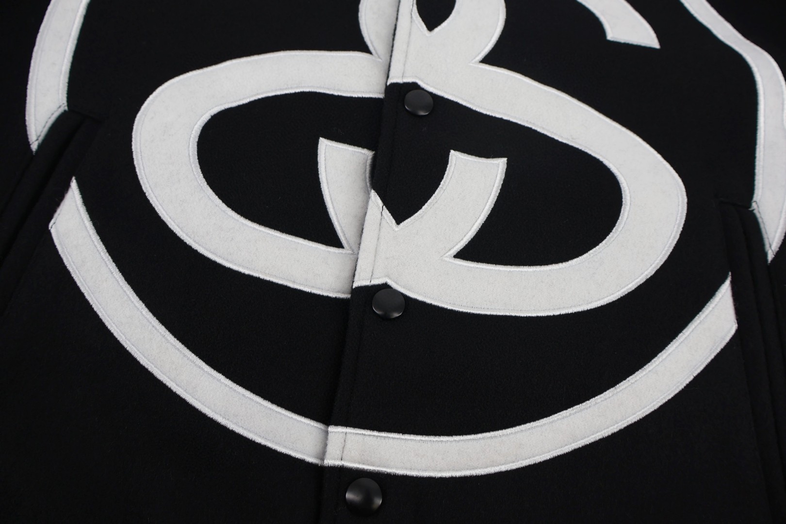 Stussy 斯图西 双S大logo棒球服 夹克 外套 长袖 黑色 B5 115710