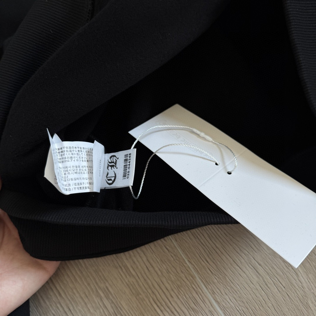 925纯银 Chrome Hearts 克罗心 梵文烫银拉链卫衣 外套 长袖 黑色 A5 