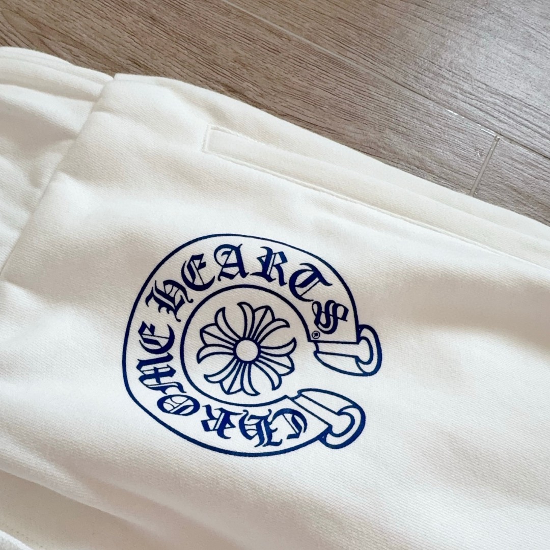 Chrome Hearts 克罗心 侧边梵文字母松紧腰运动裤 卫裤 休闲裤 长裤 裤子 白色 黑色