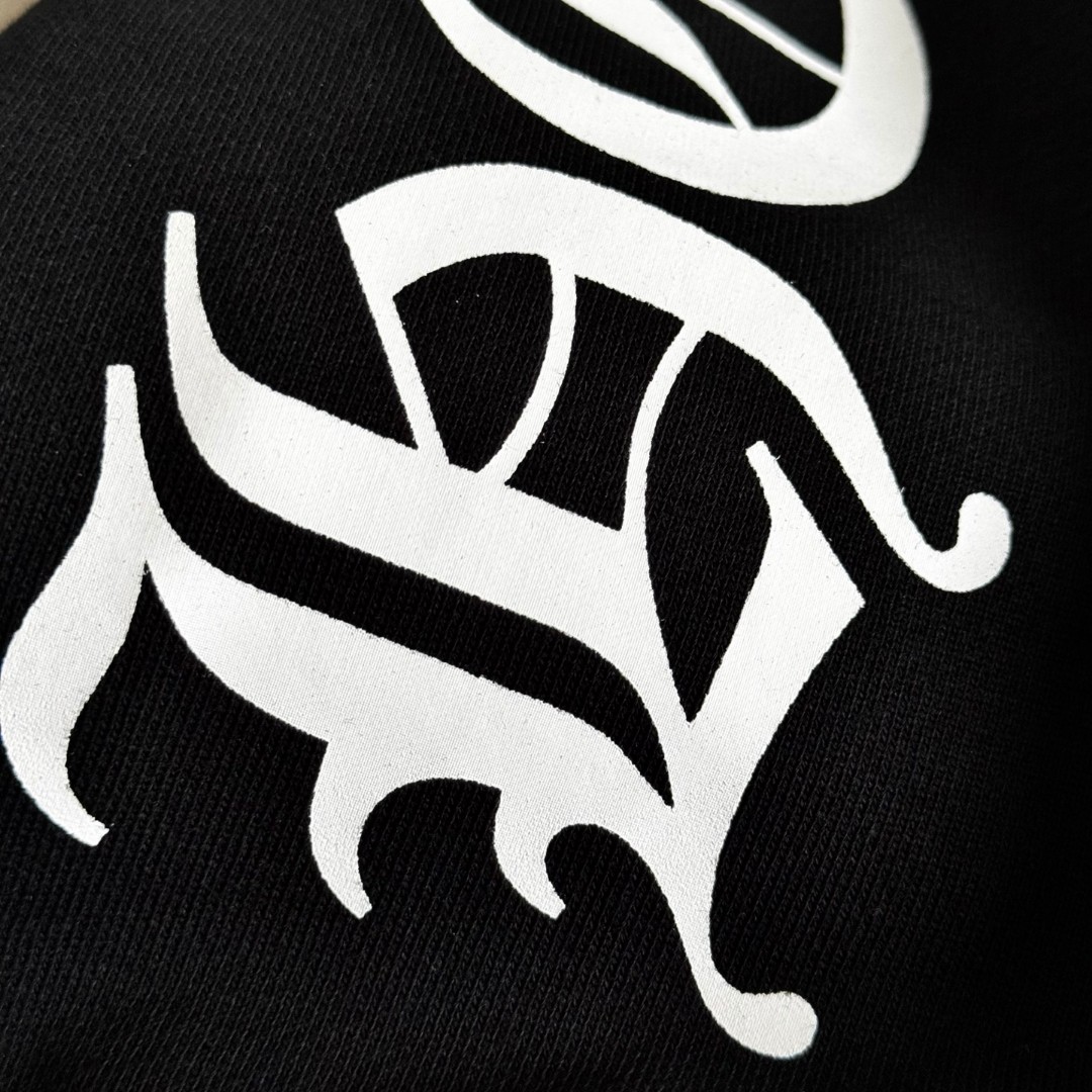 Chrome Hearts 克罗心 侧边梵文字母松紧腰运动裤 卫裤 休闲裤 长裤 裤子 白色 黑色