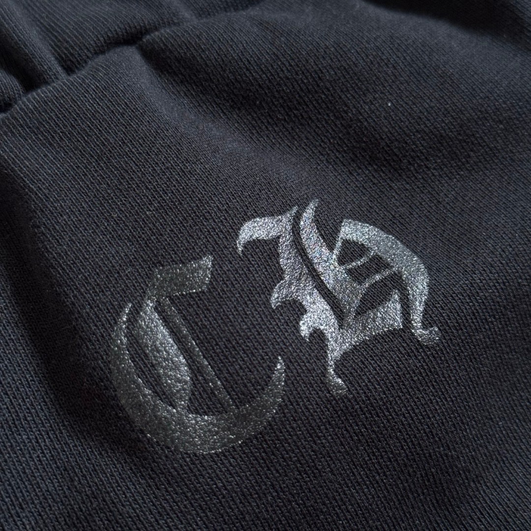 Chrome Hearts 克罗心 侧边梵文字母松紧腰运动裤 卫裤 休闲裤 长裤 裤子 白色 黑色