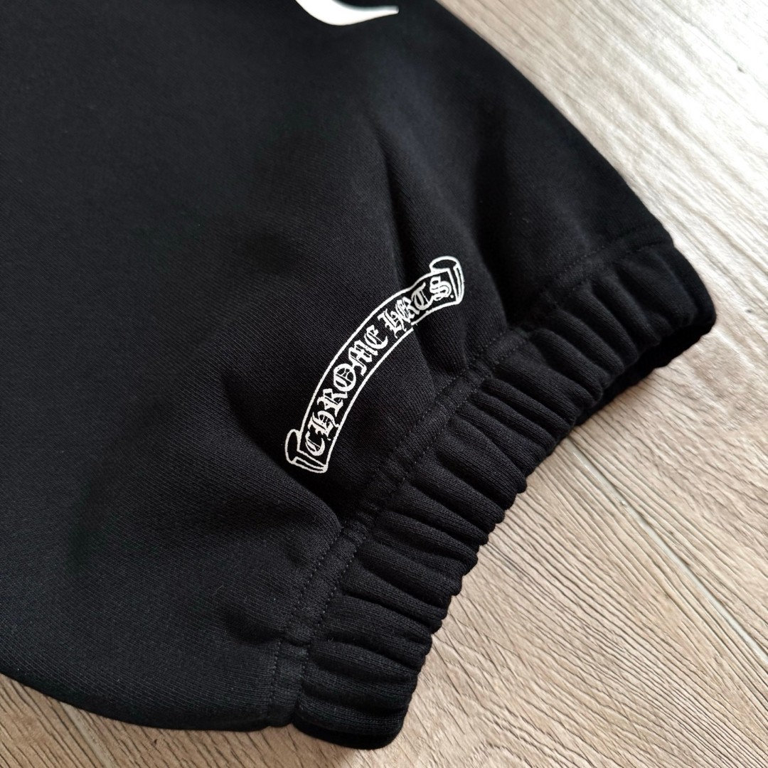 Chrome Hearts 克罗心 侧边梵文字母松紧腰运动裤 卫裤 休闲裤 长裤 裤子 白色 黑色