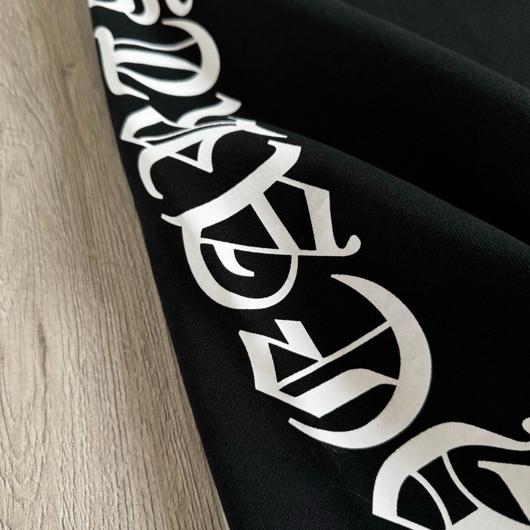 Chrome Hearts 克罗心 侧边梵文字母松紧腰运动裤 卫裤 休闲裤 长裤 裤子 白色 黑色