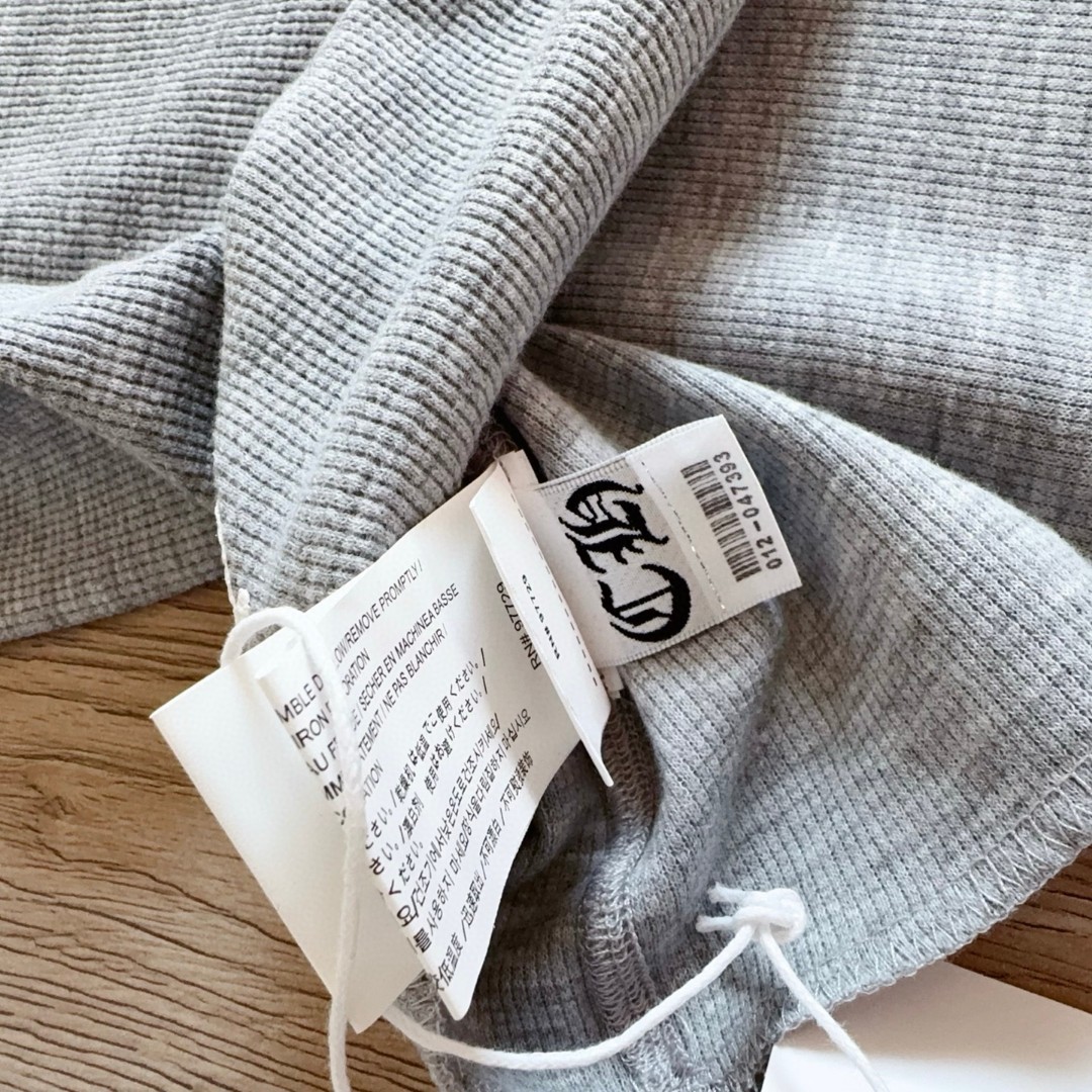 Chrome Hearts 克罗心 华夫格 胸前马蹄双花臂长袖卫衣 T恤 套头 白色 黑色  灰色 A5 CH-20251771