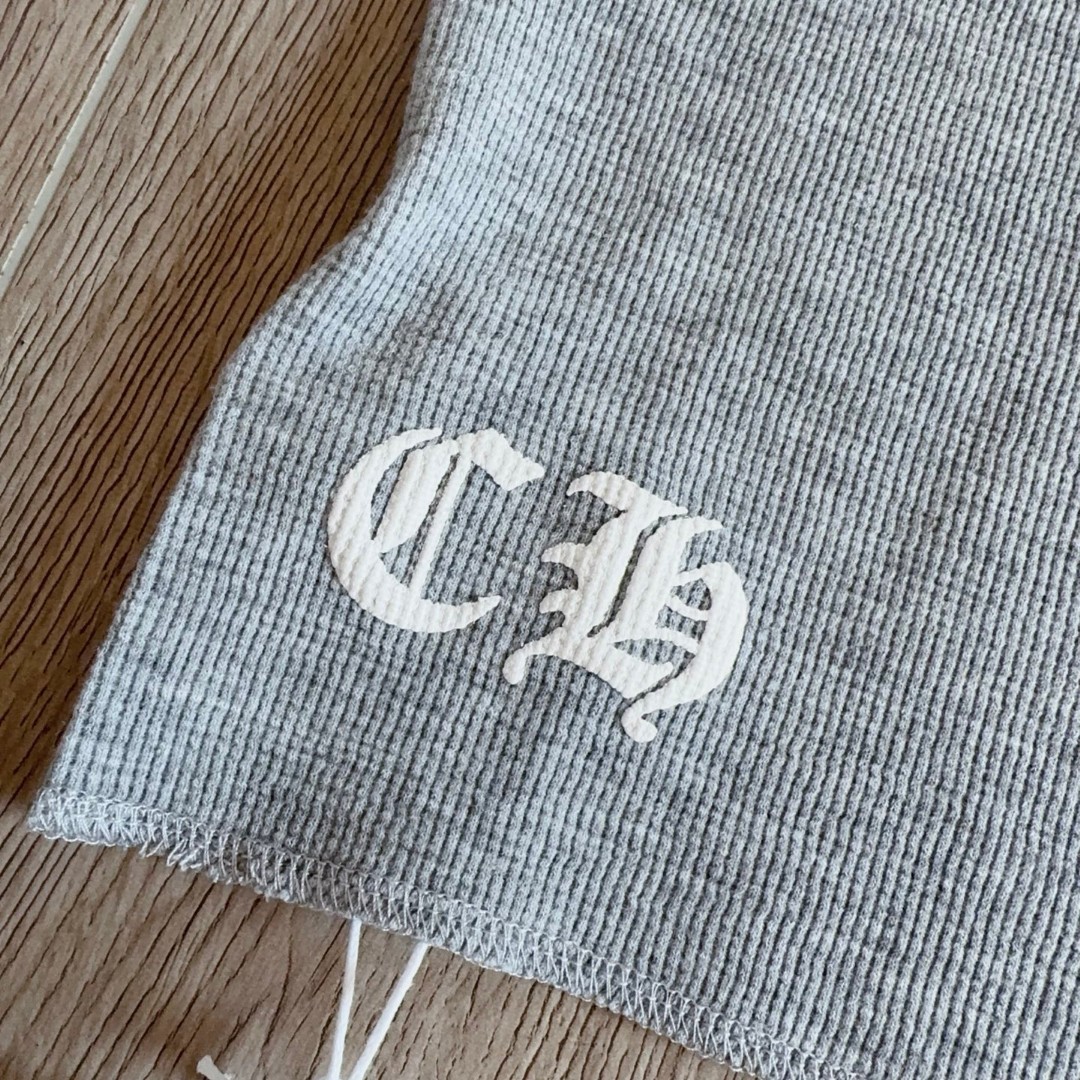 Chrome Hearts 克罗心 华夫格 胸前马蹄双花臂长袖卫衣 T恤 套头 白色 黑色  灰色 A5 CH-20251771