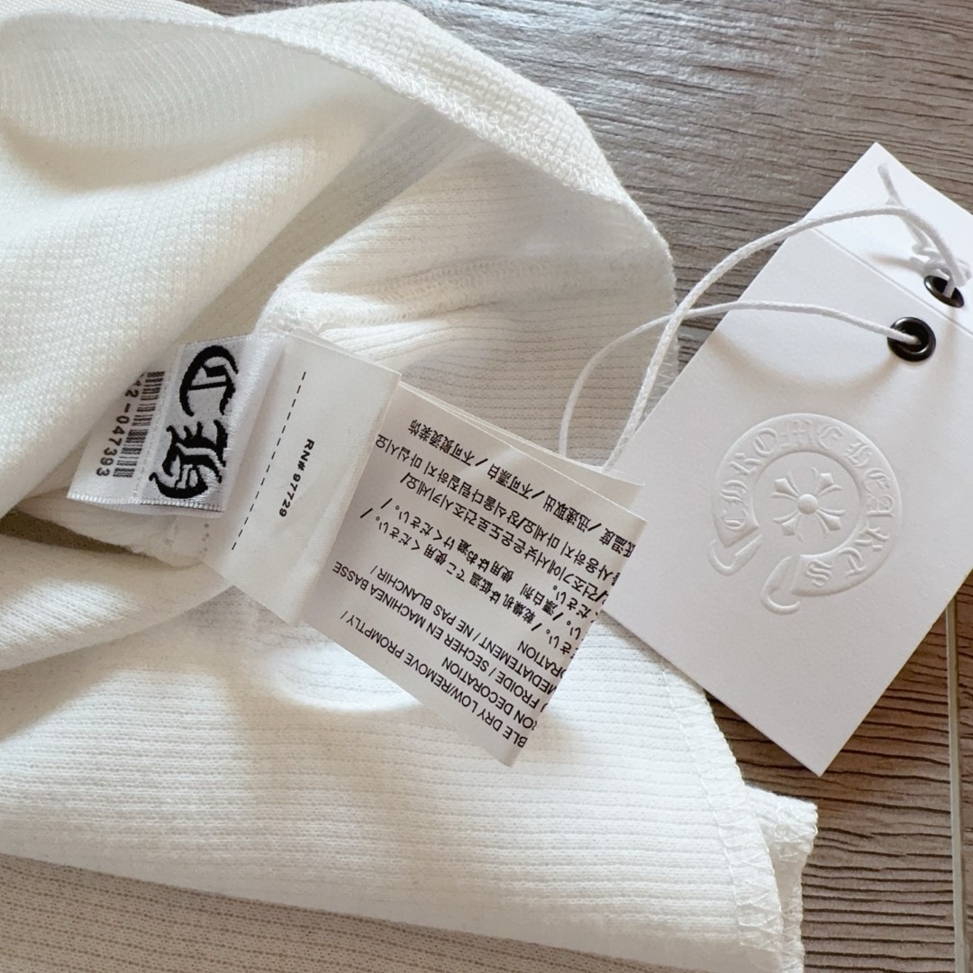 Chrome Hearts 克罗心 华夫格 胸前马蹄双花臂长袖卫衣 T恤 套头 白色 黑色  灰色 A5 CH-20251771