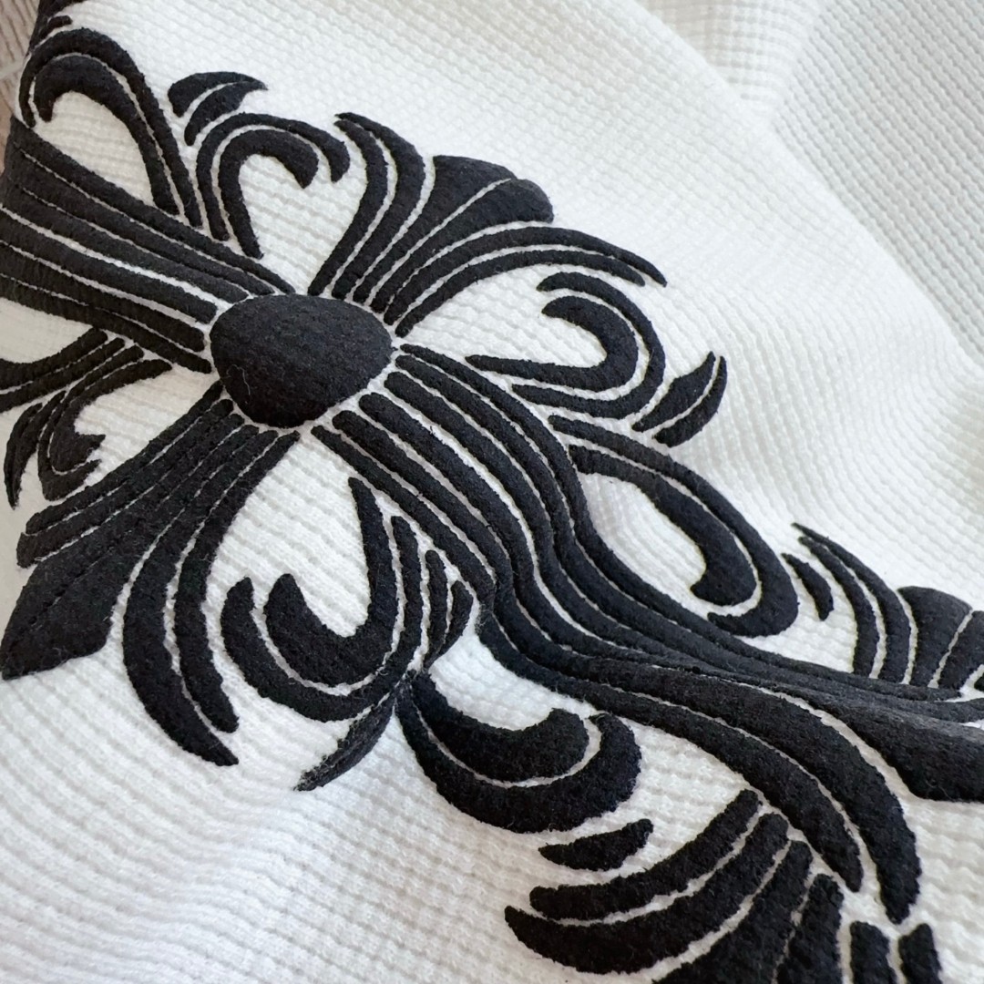 Chrome Hearts 克罗心 华夫格 胸前马蹄双花臂长袖卫衣 T恤 套头 白色 黑色  灰色 A5 CH-20251771
