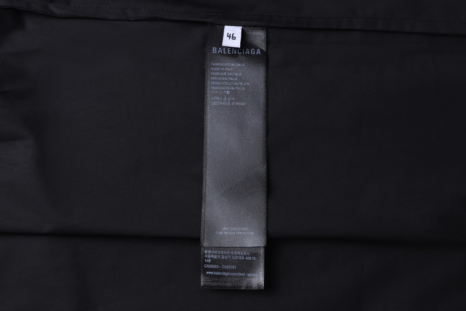 Balenciaga 巴黎世家 胶带印花衬衫 外套 长袖 黑色 A5 857809TRM281000