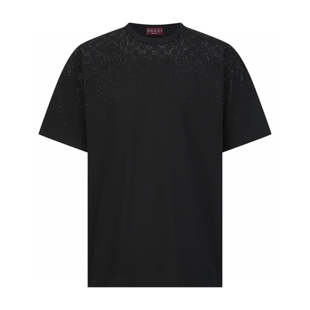 GUCCI 古驰 烫钻T恤 夏季 短袖 黑色 A0 854841-XJHRZ-1043