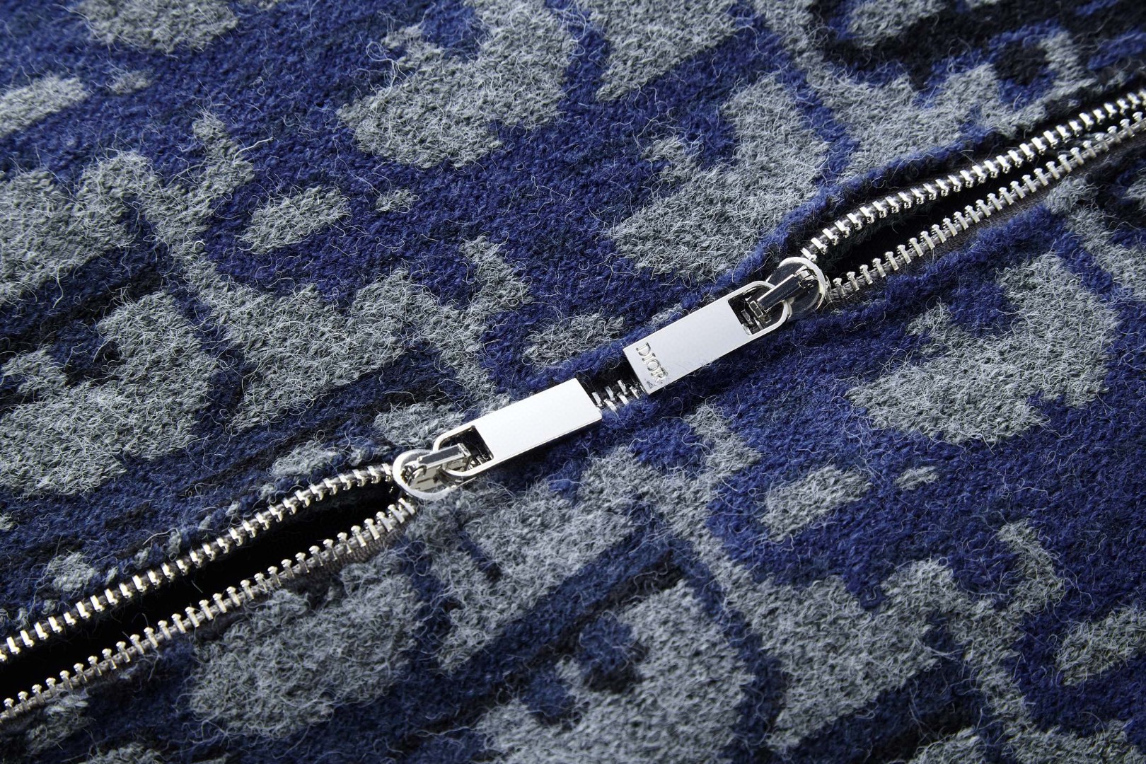 DIOR 迪奥 全幅提花针织拉链外套 夹克 毛衣 秋冬 长袖 蓝色 灰色 B5 613M403A2026-C885