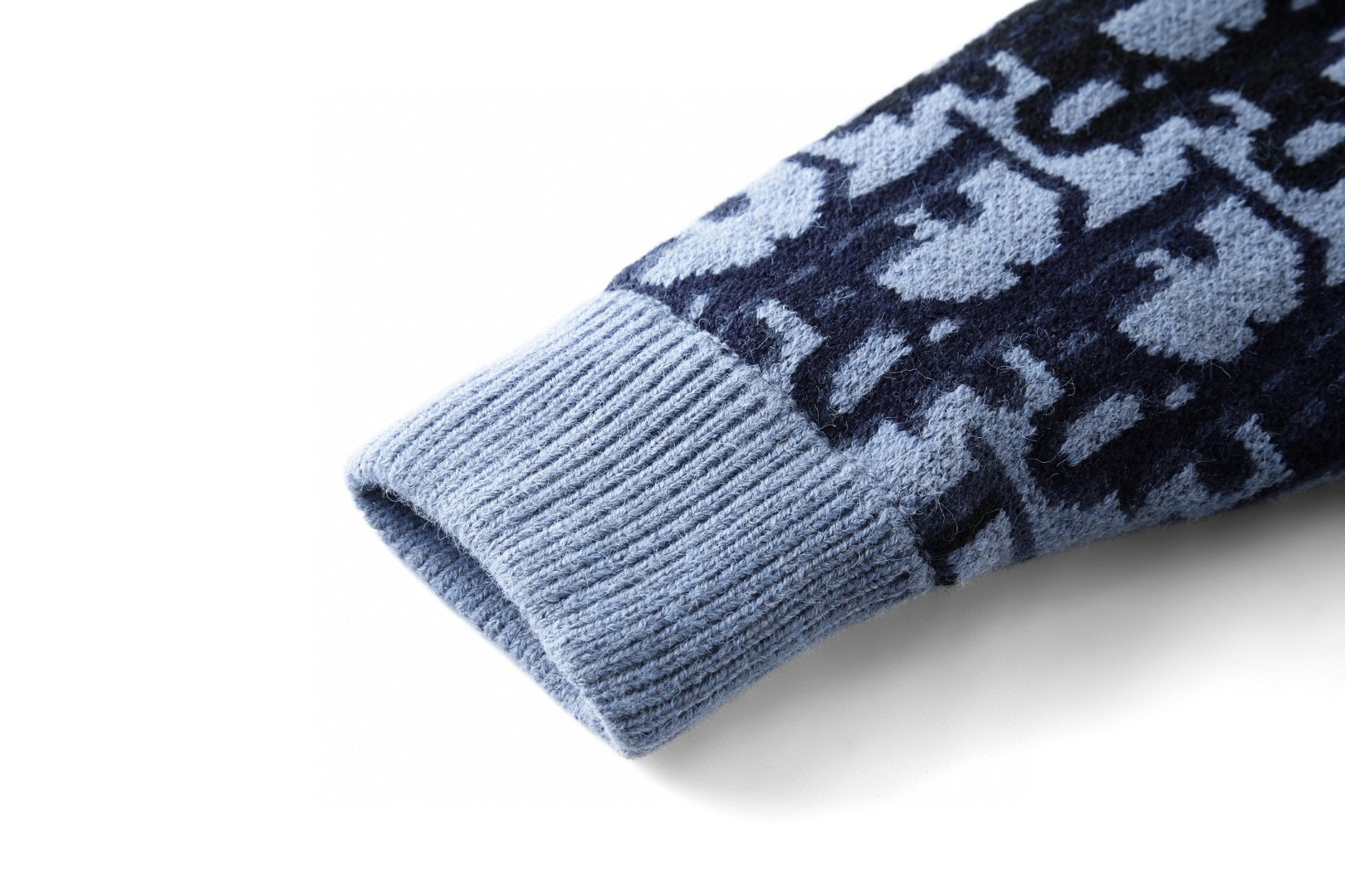 DIOR 迪奥 全幅提花针织拉链外套 夹克 毛衣 秋冬 长袖 蓝色 灰色 B5 613M403A2026-C885