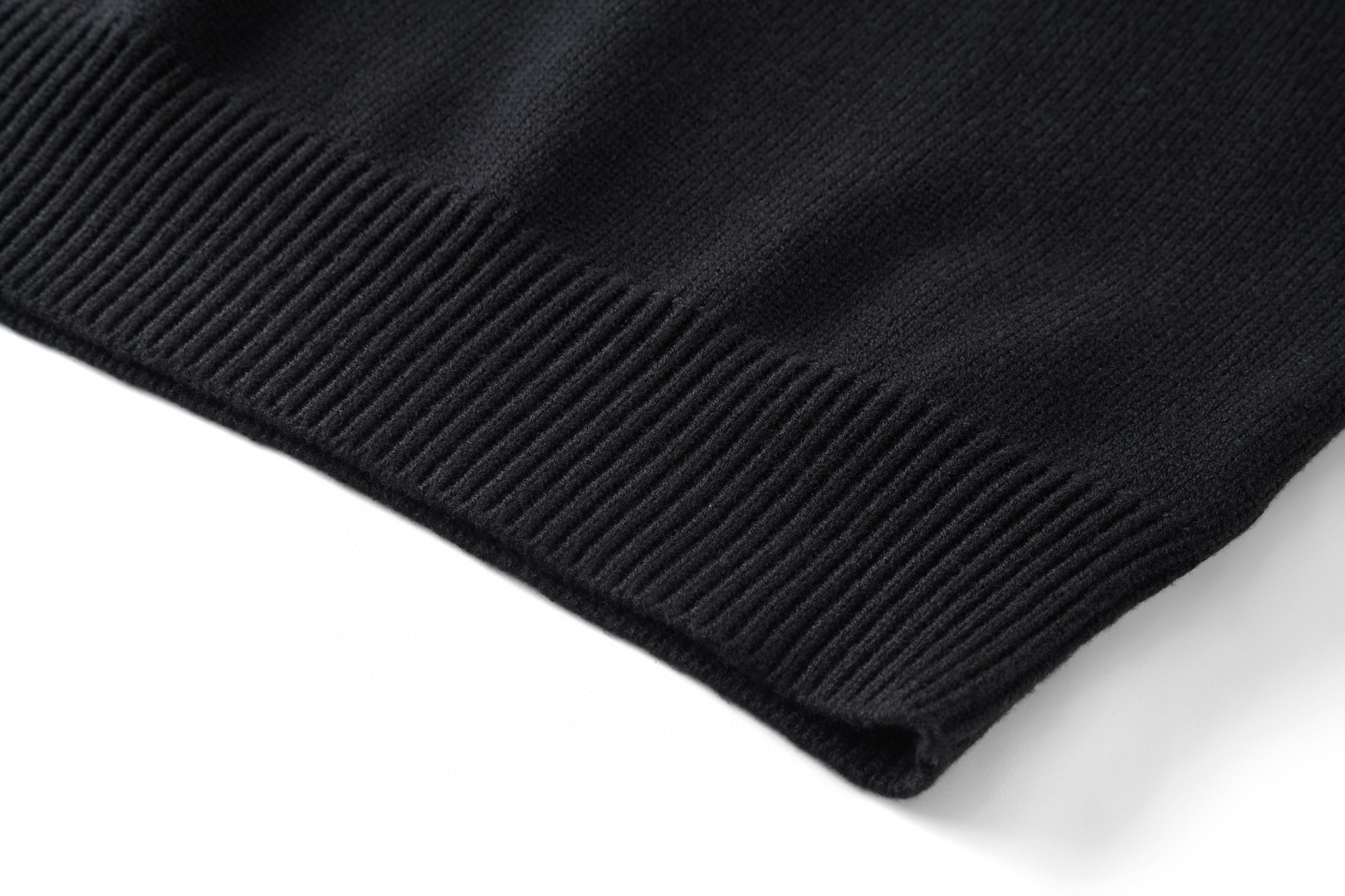 FENDI 芬迪 双F皮绒刺绣毛衣 针织衫 长袖 黑色 A7 FZX091AW09F1UVU