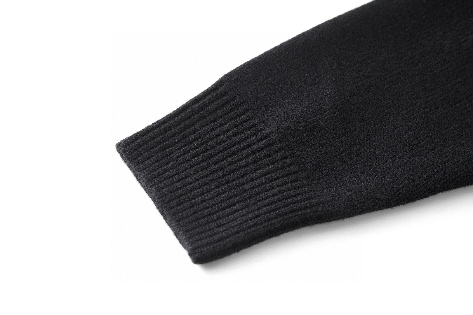 FENDI 芬迪 双F皮绒刺绣毛衣 针织衫 长袖 黑色 A7 FZX091AW09F1UVU