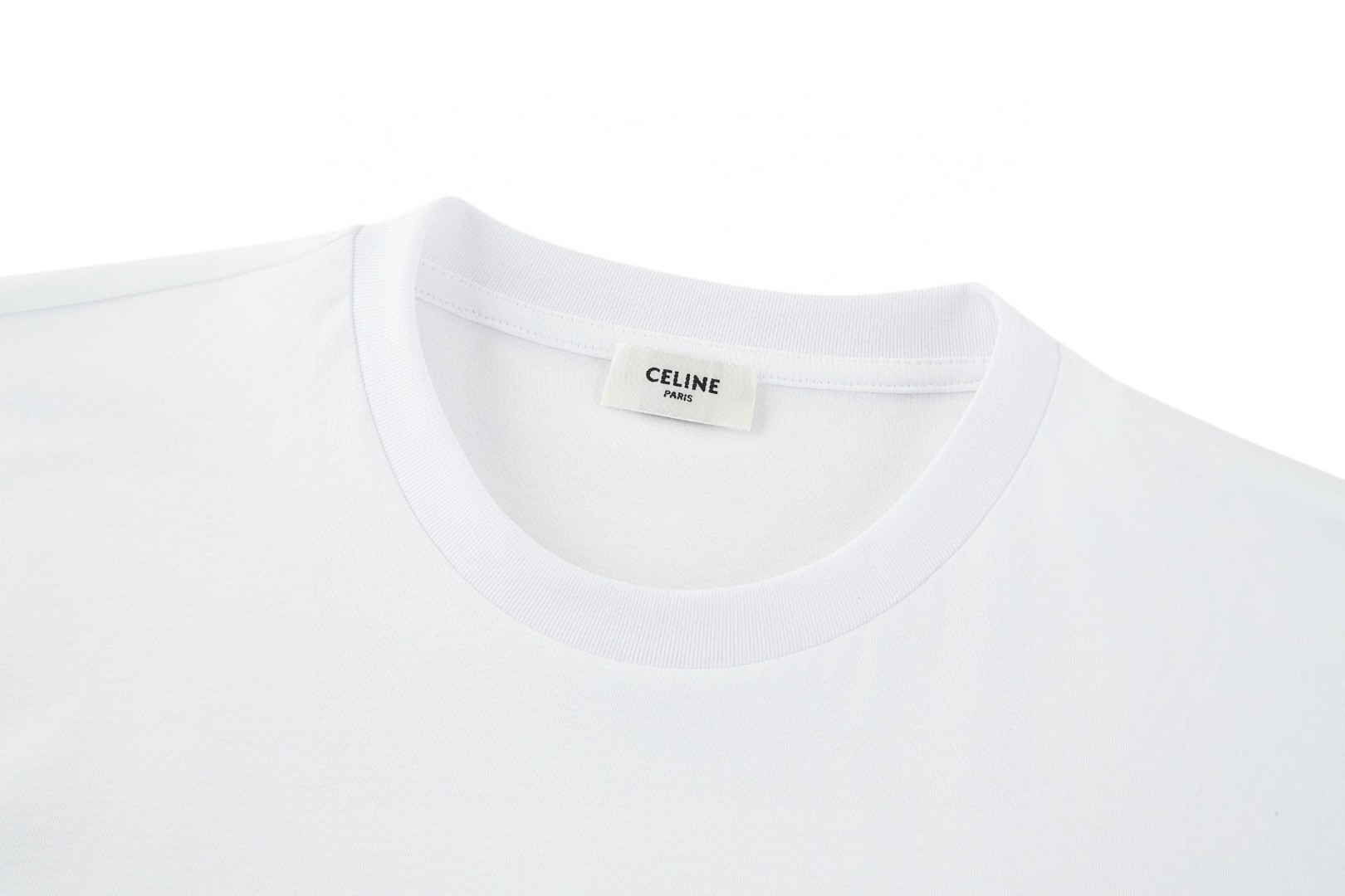 CELINE 赛琳 印花字母标识 短袖 T恤 圆领 夏款 灰色 白色 A0 RX0IA507Z-GIF7