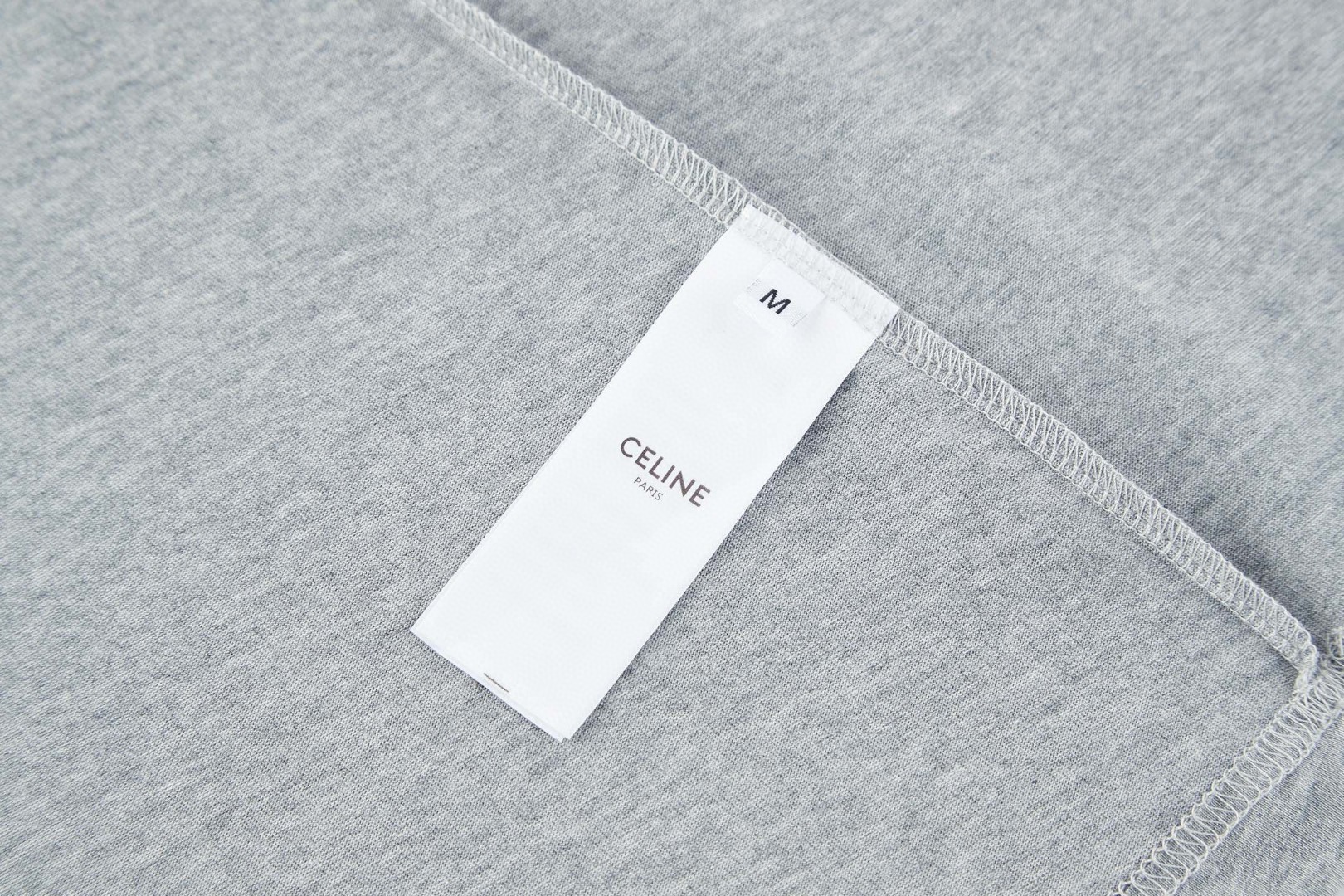 CELINE 赛琳 印花字母标识 短袖 T恤 圆领 夏款 灰色 白色 A0 RX0IA507Z-GIF7