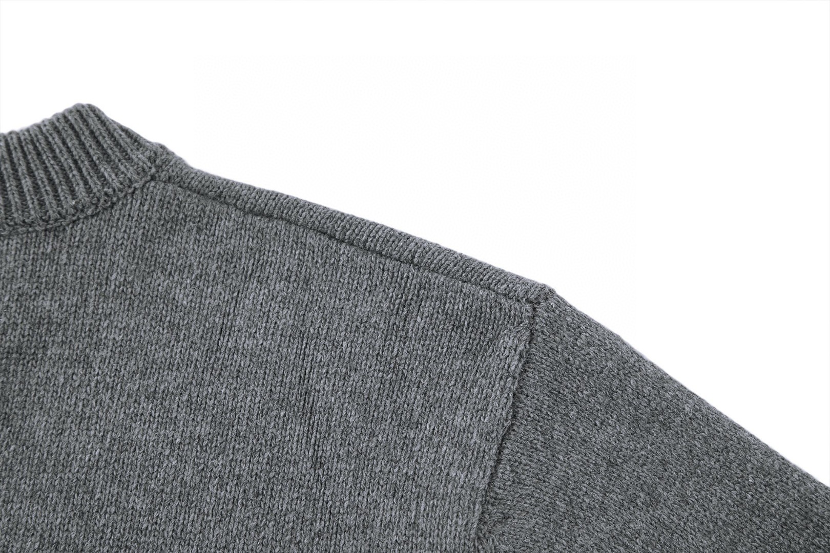 GUCCl 古驰 红灯笼双G刺绣圆领毛衣 针织衫 外套 长袖 灰色 A7 