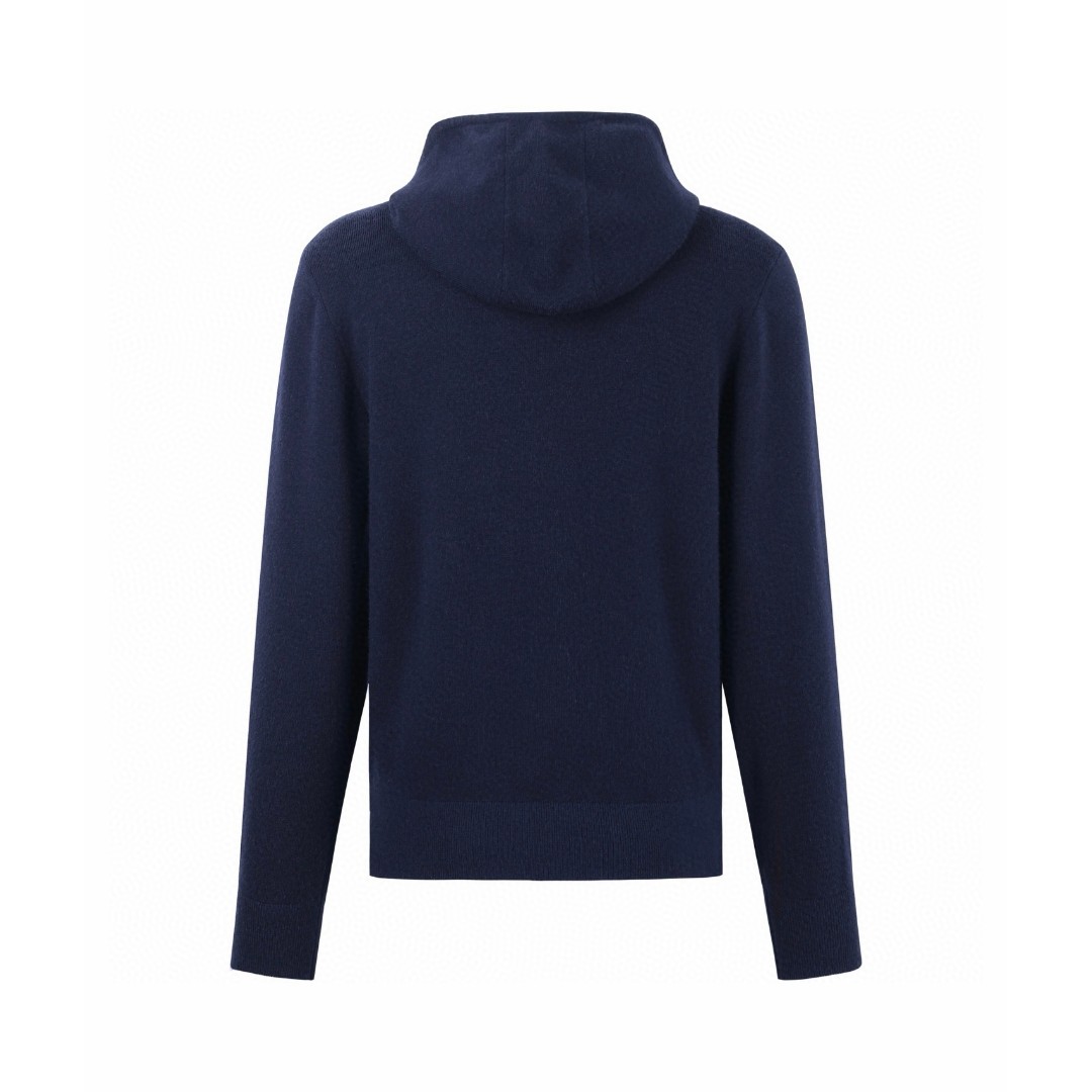 Burberry 巴宝莉 羊毛混纺拉链连帽外套 卫衣 长袖 灰色 蓝色 B0 81121341