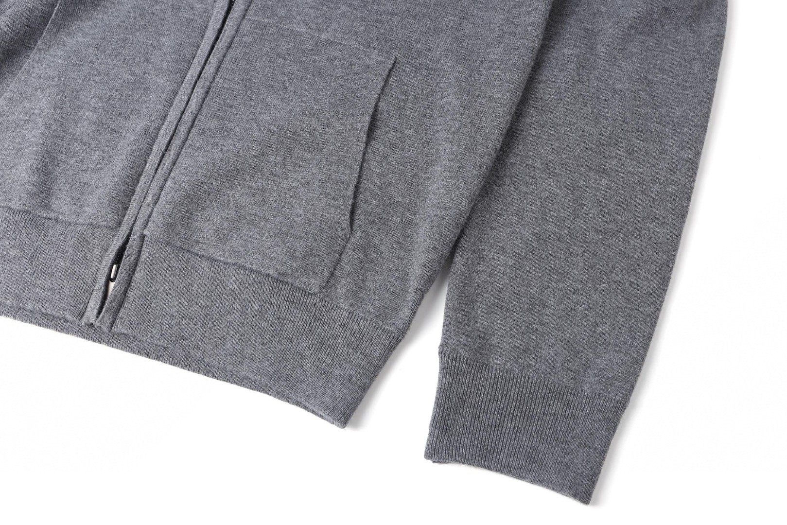 Burberry 巴宝莉 羊毛混纺拉链连帽外套 卫衣 长袖 灰色 蓝色 B0 81121341