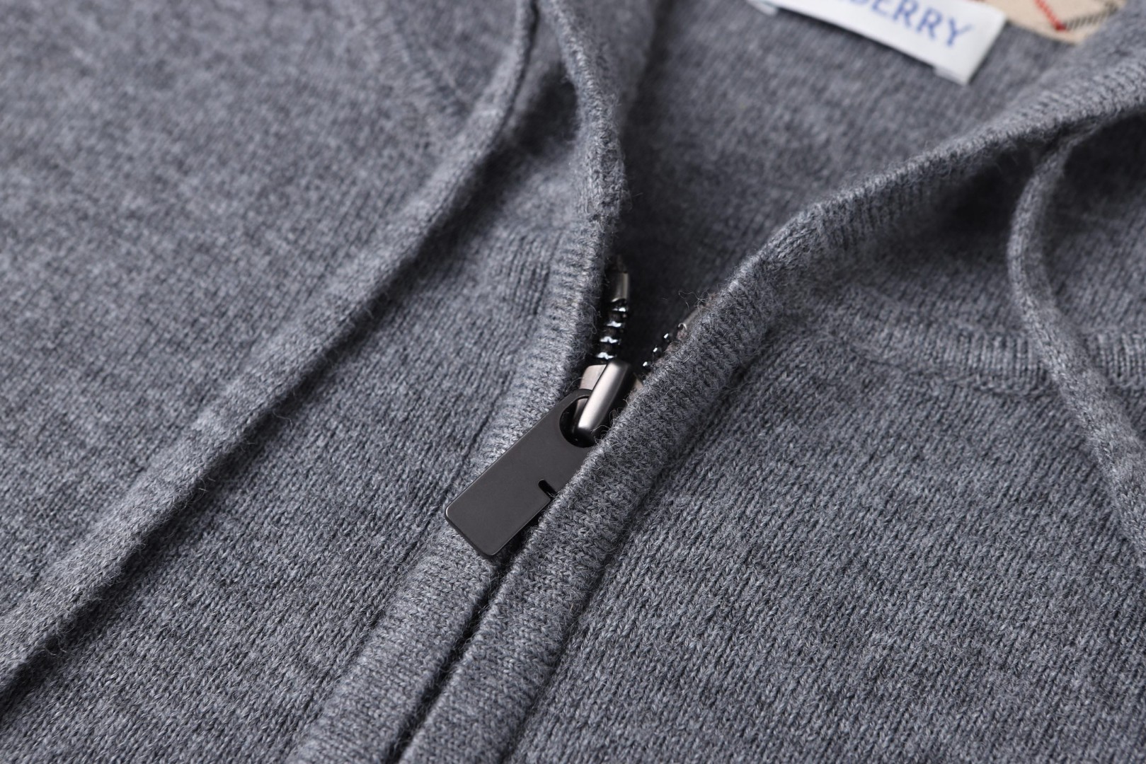 Burberry 巴宝莉 羊毛混纺拉链连帽外套 卫衣 长袖 灰色 蓝色 B0 81121341