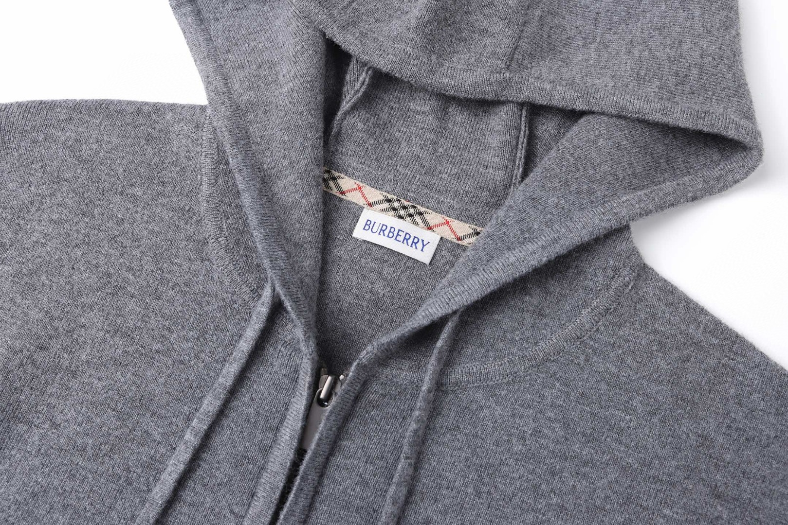 Burberry 巴宝莉 羊毛混纺拉链连帽外套 卫衣 长袖 灰色 蓝色 B0 81121341