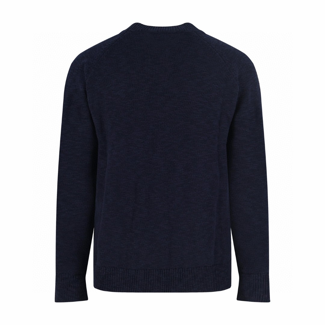 STONE ISLAND 石头岛 刺绣圆领毛衣 针织衫 长袖 外套 杏色 蓝色 B0 K2S155100093S00HA-V0026