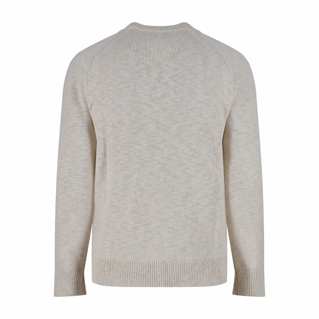 STONE ISLAND 石头岛 刺绣圆领毛衣 针织衫 长袖 外套 杏色 蓝色 B0 K2S155100093S00HA-V0026