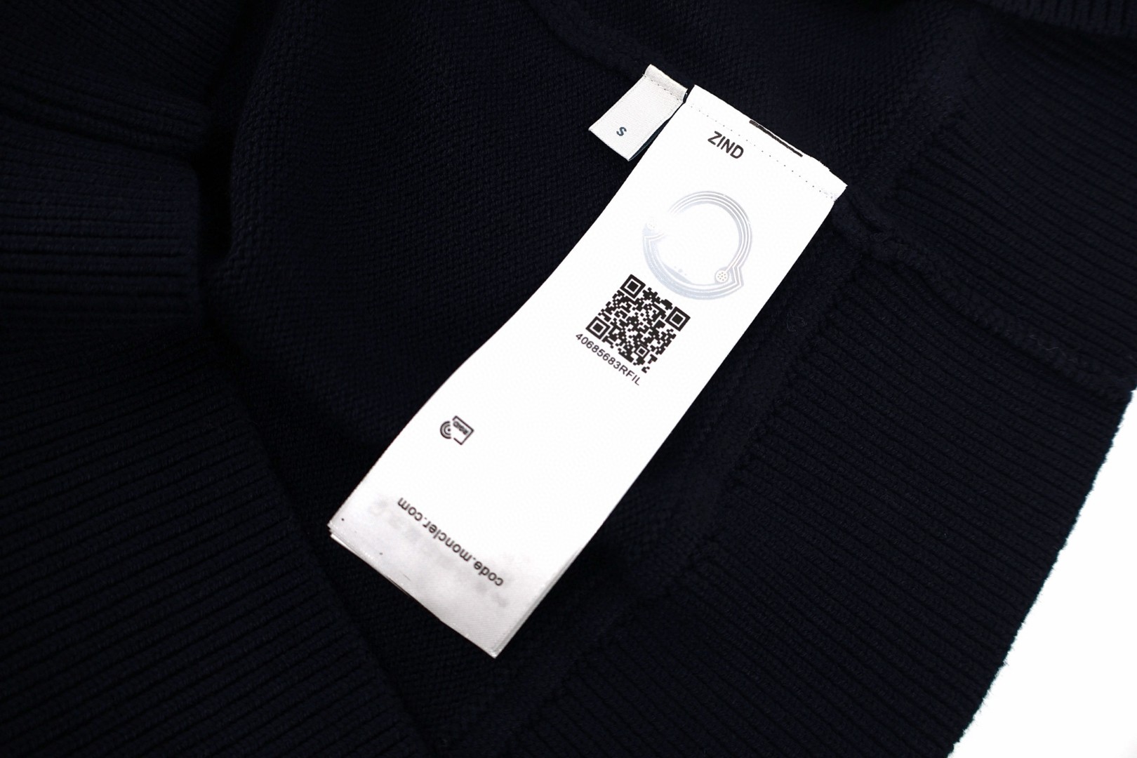 Moncler 蒙口 毛巾刺绣大字母徽标羊毛毛衣 针织衫 秋冬 外套 海军蓝 灰色 B0 K20919C00009M1367776