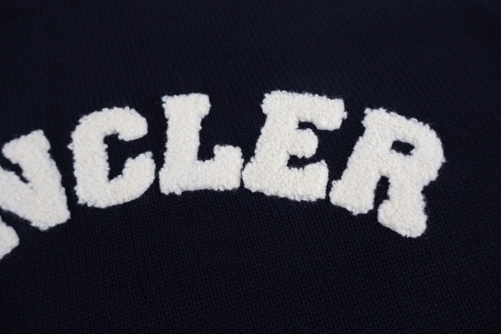 Moncler 蒙口 毛巾刺绣大字母徽标羊毛毛衣 针织衫 秋冬 外套 海军蓝 灰色 B0 K20919C00009M1367776