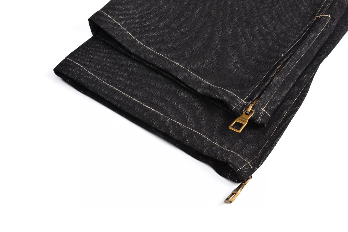 LOUIS VUITTON 路易威登 四叶草老花拼接牛仔裤 裤子 长裤 男款 黑色 B0 1ABYEA