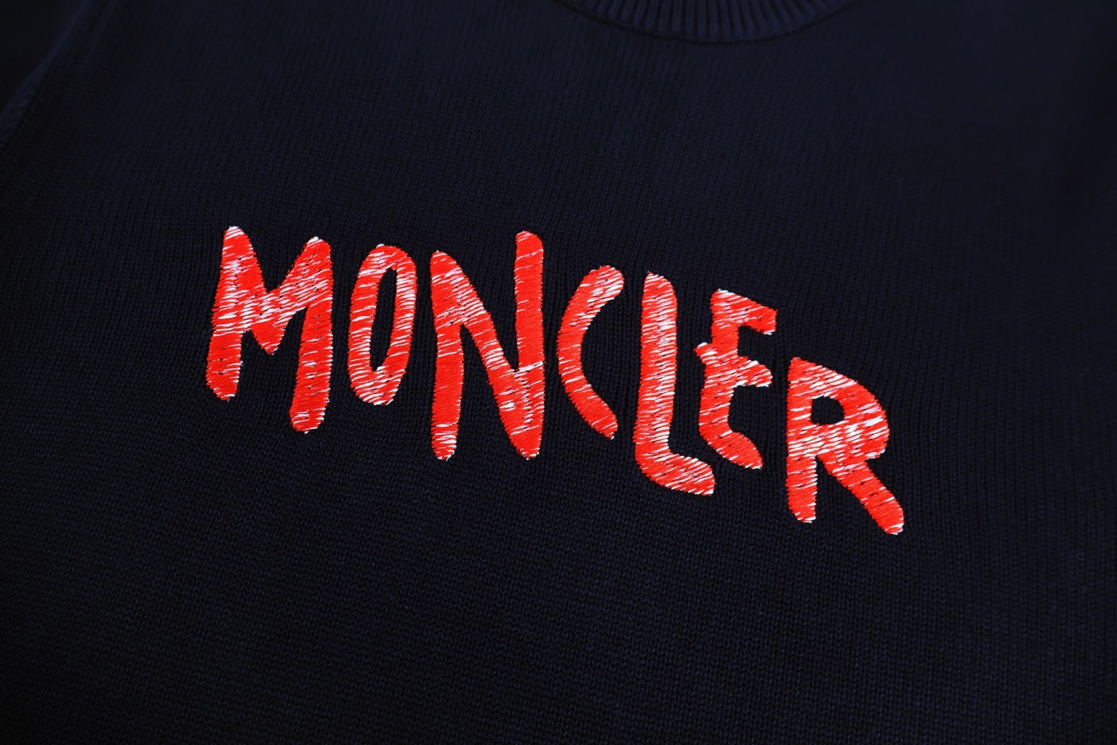 Moncler 蒙口 红刺绣毛衣 针织衫 秋冬 外套 深蓝色 B0 K10919C00008M1367780