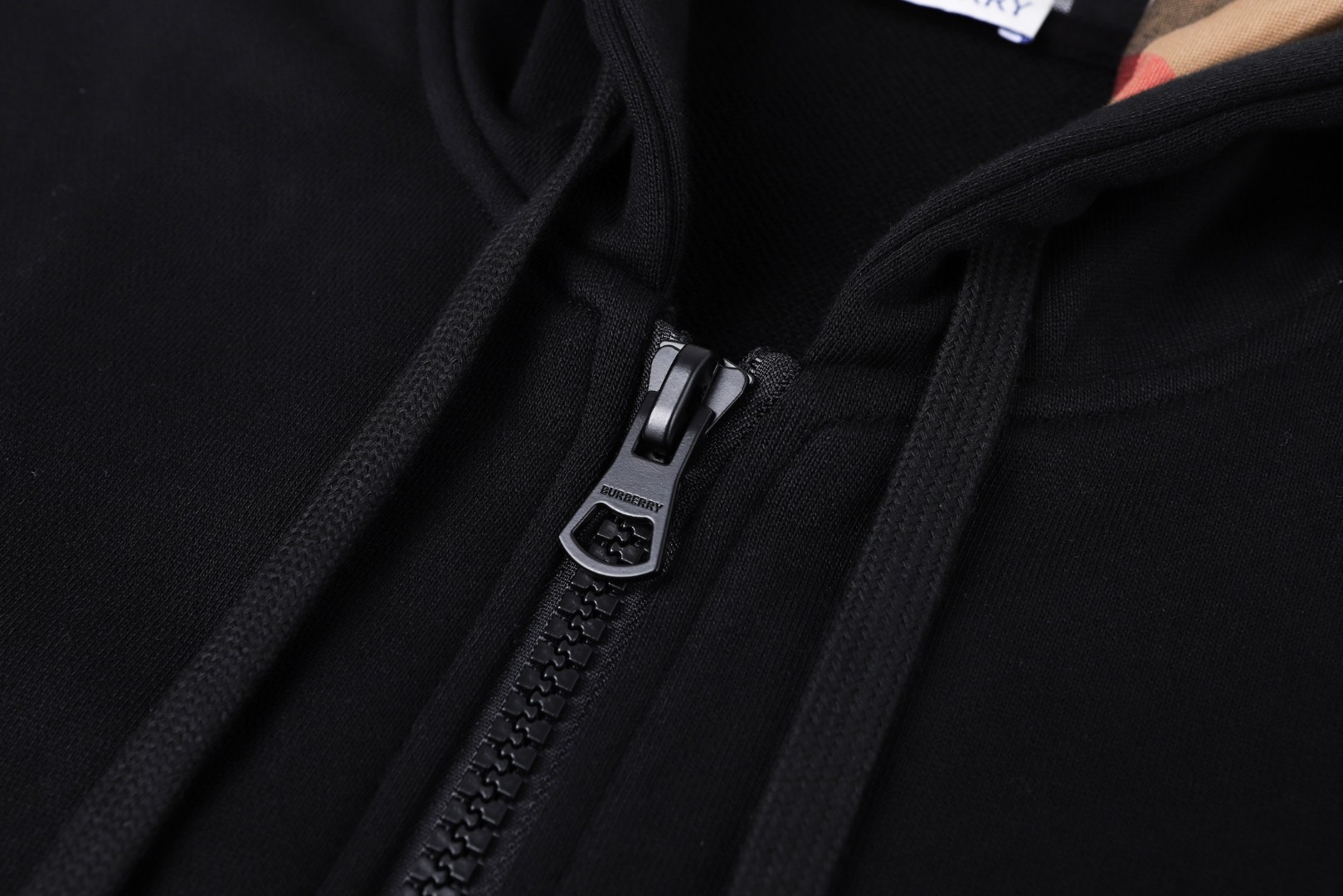 Burberry 巴宝莉 经典刺绣logo拉链连帽卫衣 外套 长袖 黑色 B0 80843761