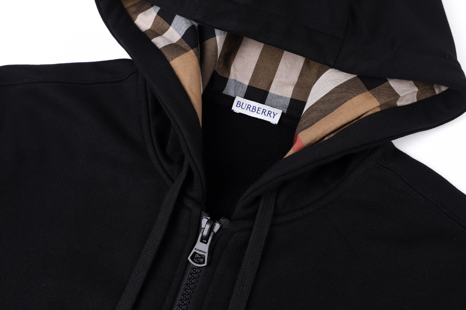 Burberry 巴宝莉 经典刺绣logo拉链连帽卫衣 外套 长袖 黑色 B0 80843761