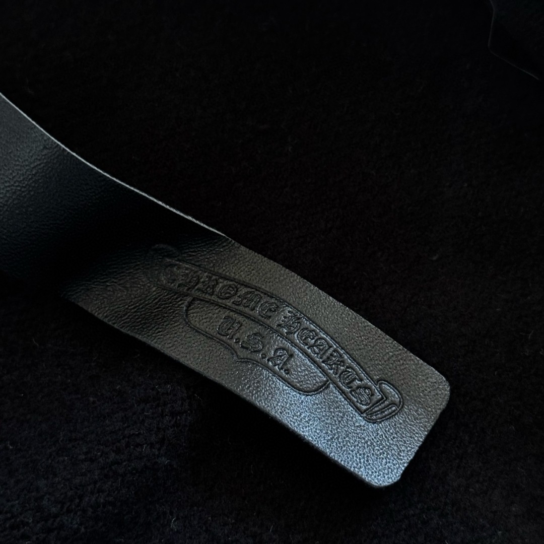 Chrome Hearts 克罗心 梵文刺绣 半拉链卫衣 外套 长袖 男女同款 黑色