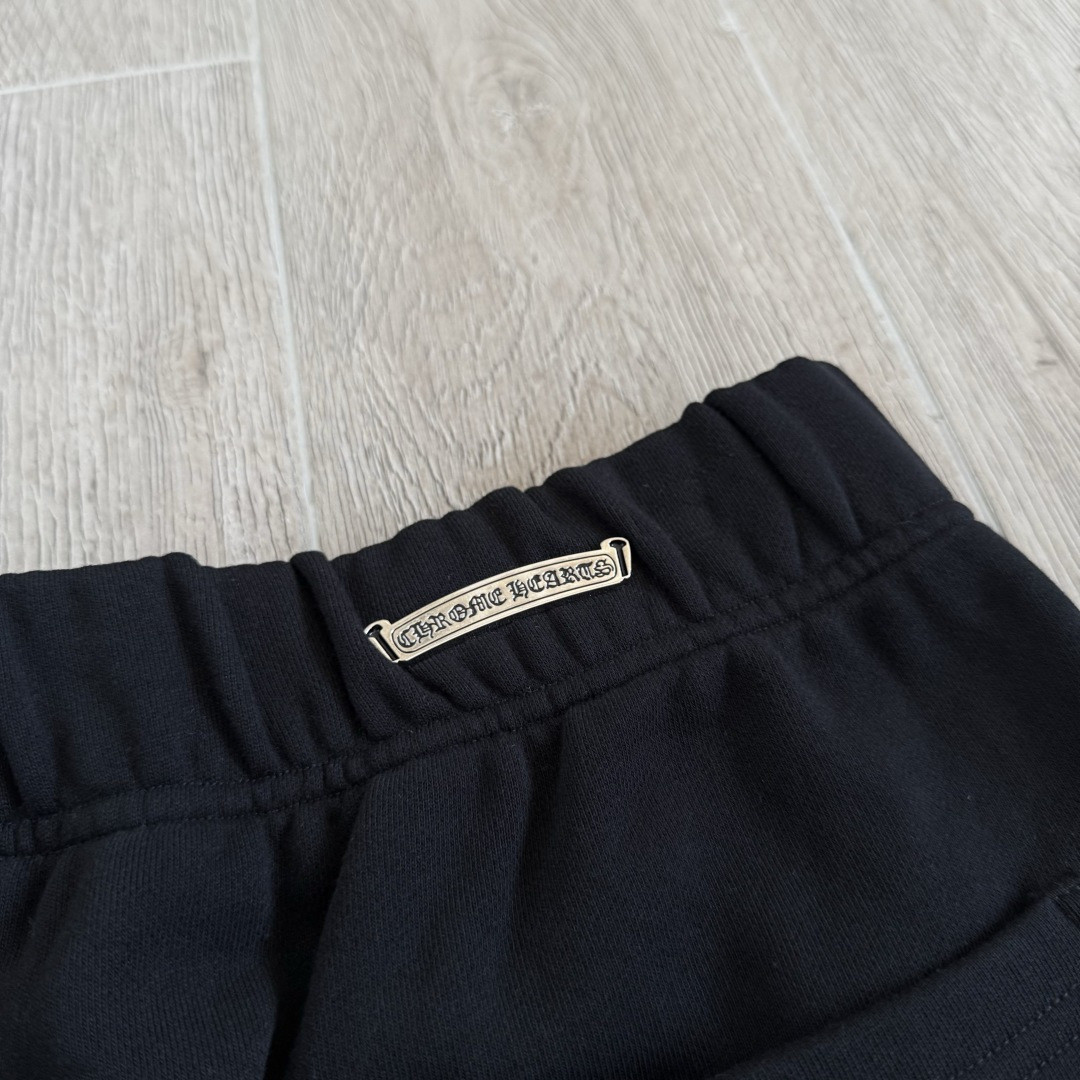 Chrome Hearts 克罗心 梵文字母松紧腰运动裤 卫裤 休闲裤 长裤 裤子 黑色 CH-2024-9998