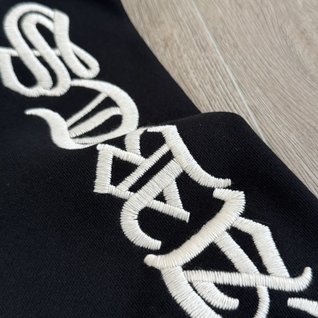 Chrome Hearts 克罗心 梵文字母松紧腰运动裤 卫裤 休闲裤 长裤 裤子 黑色 CH-2024-9998