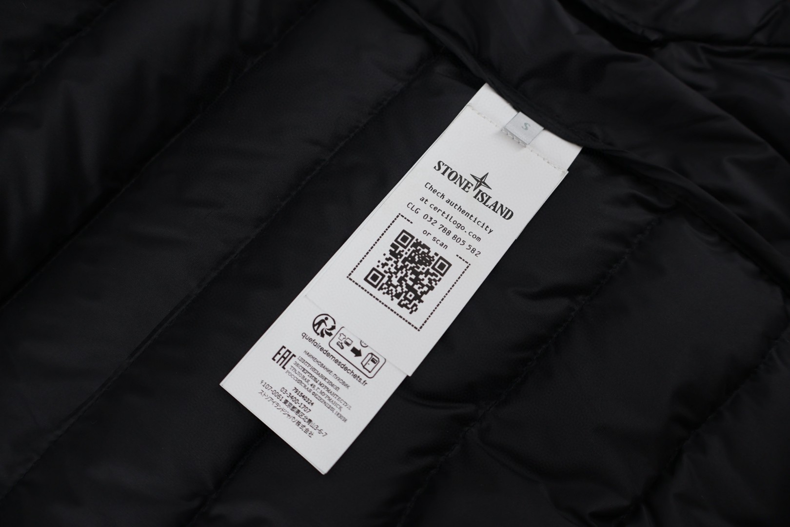 STONE ISLAND 石头岛 绗缝排骨羽绒服 外套 保暖 长袖 黑色 D0 K2S164100011S0024V0029