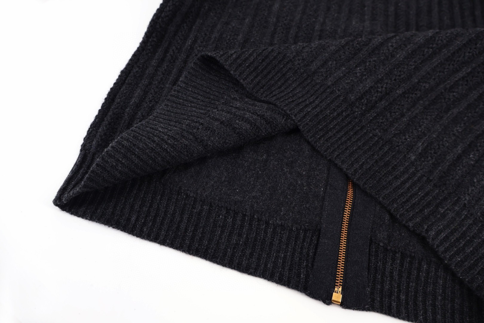 LOUIS VUITTON 路易威登 羊绒毛领拉链束腰夹克 外套 长袖 黑色 B5 1AJBUB