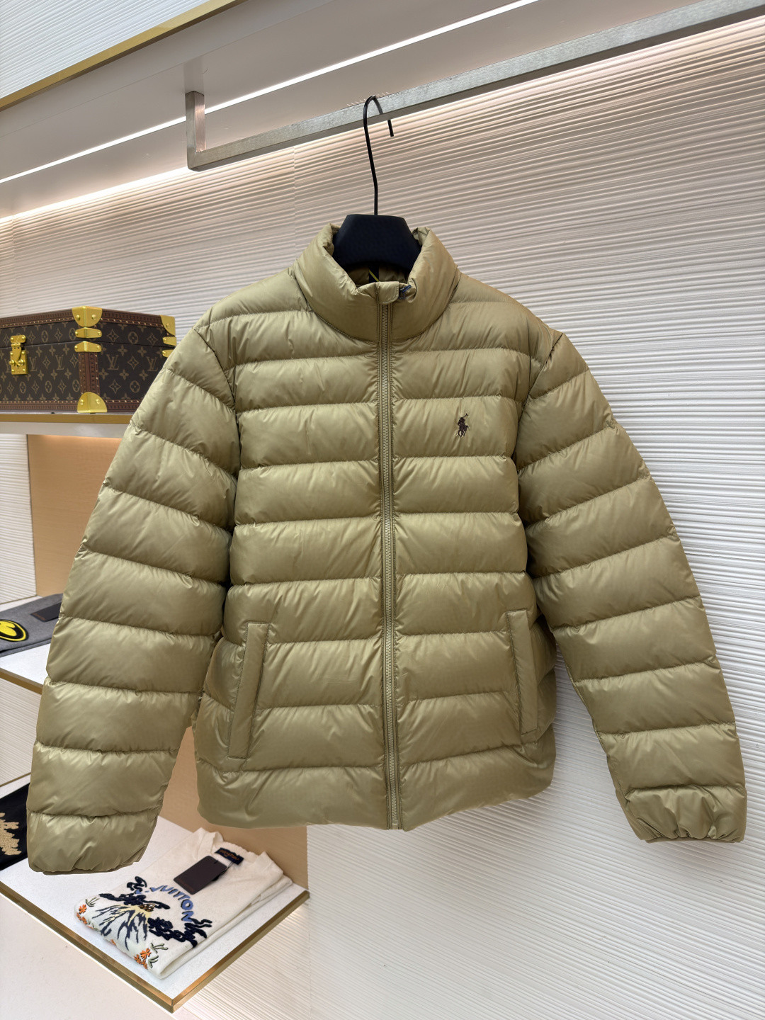 Ralph Lauren 拉夫劳伦 刺绣排骨羽绒服 夹克 外套 保暖 长袖 藏蓝色 卡其色 C0 710967774-004