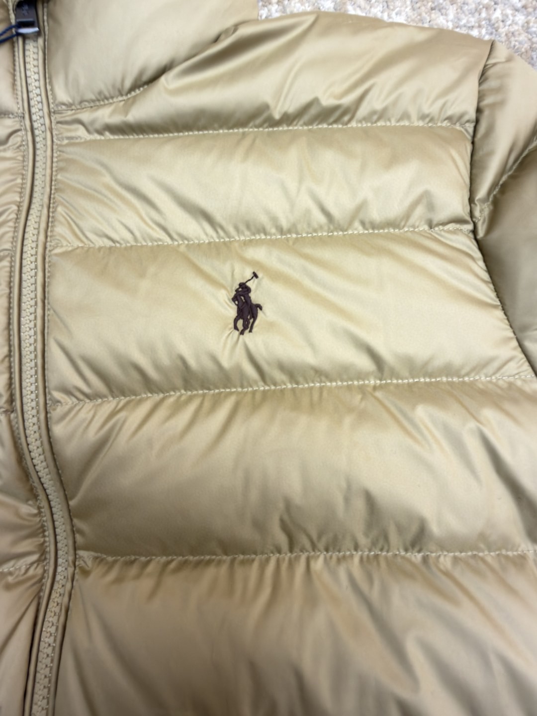 Ralph Lauren 拉夫劳伦 刺绣排骨羽绒服 夹克 外套 保暖 长袖 藏蓝色 卡其色 C0 710967774-004