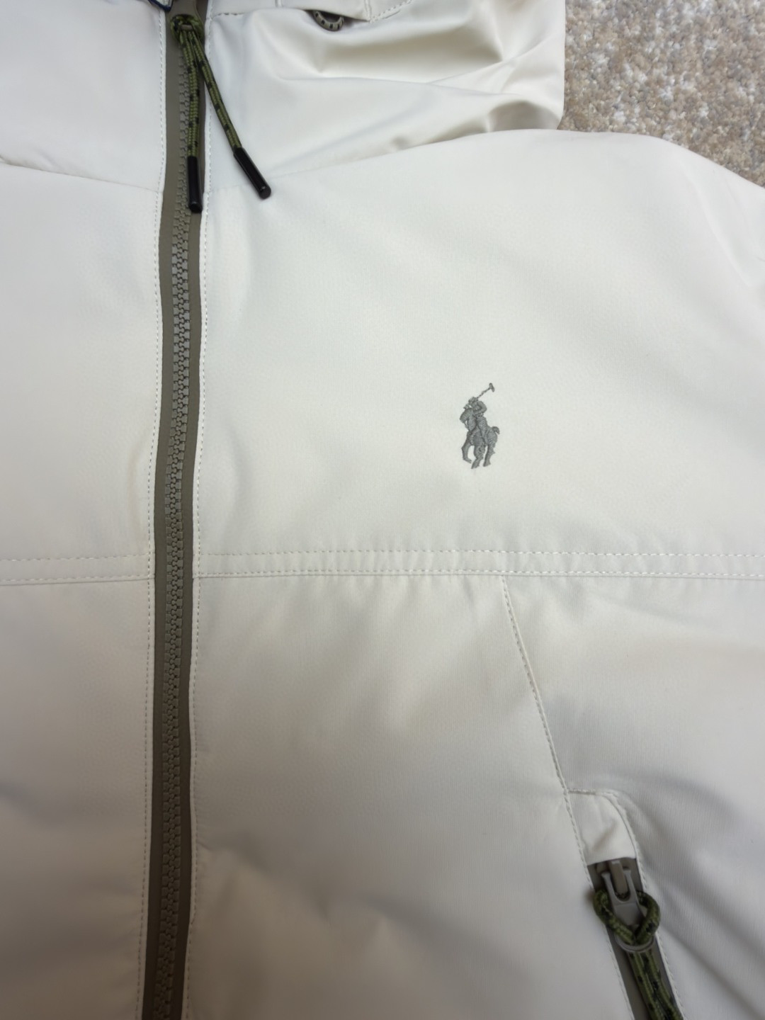 Ralph Lauren 拉夫劳伦 徽标连帽棉服 夹克 外套 保暖 长袖 米杏色 黑色 C0 710967882-002