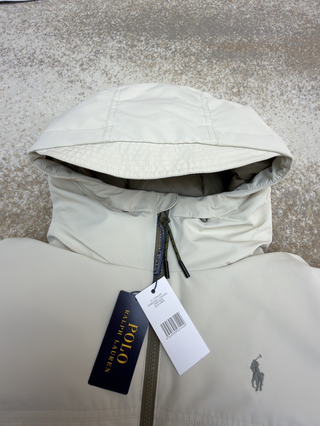 Ralph Lauren 拉夫劳伦 徽标连帽棉服 夹克 外套 保暖 长袖 米杏色 黑色 C0 710967882-002