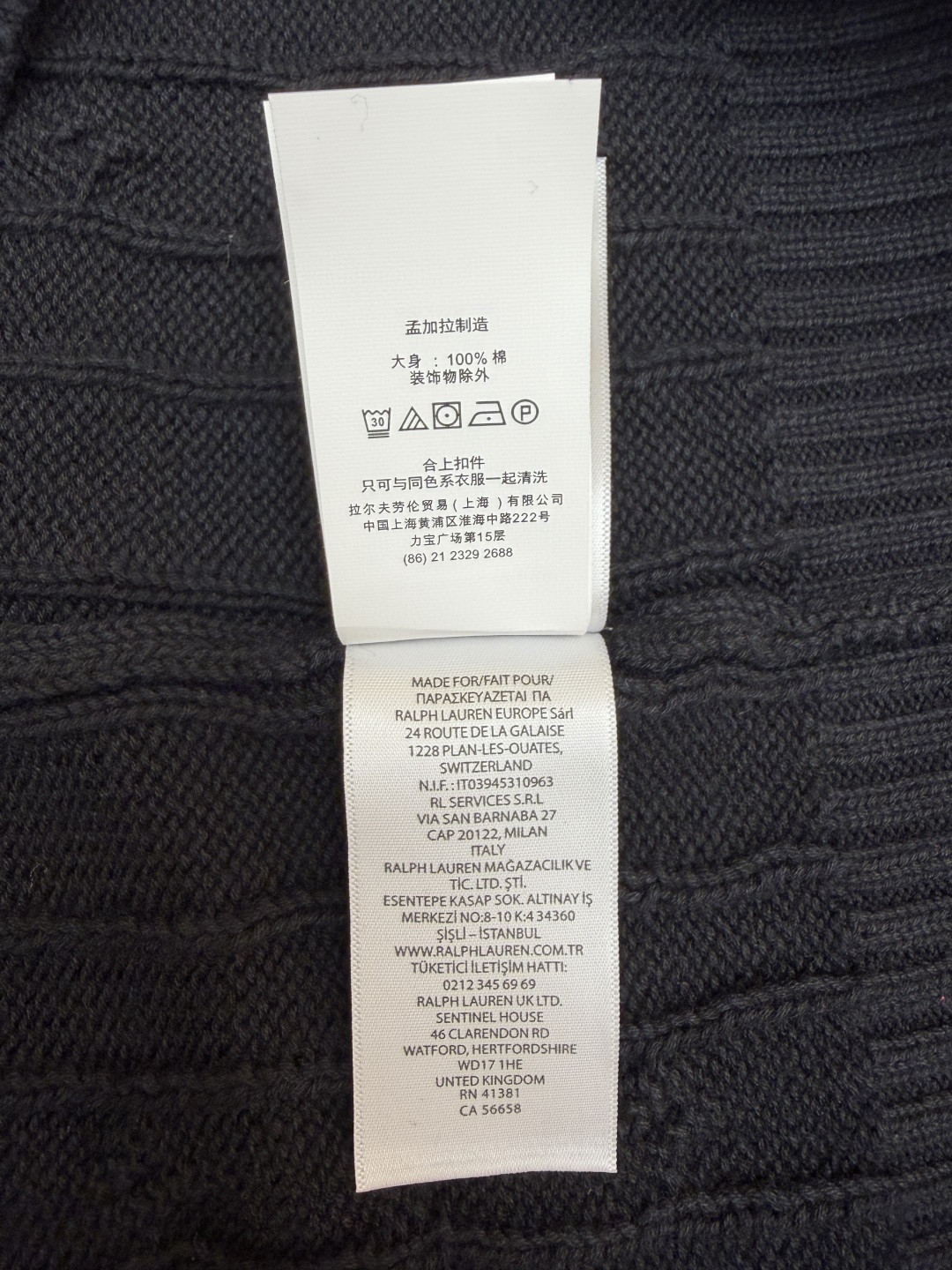 Ralph Lauren 拉夫劳伦 刺绣连帽绞花毛衣 针织衫 长袖 黑色 粉色 B0 211A90918-001